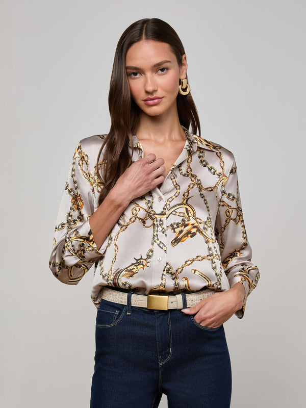 L’AGENCE DANI SILK BLOUSE