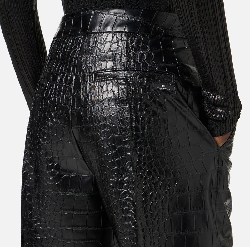 ELISABETTA FRANCHI BERMUDA IN CROC