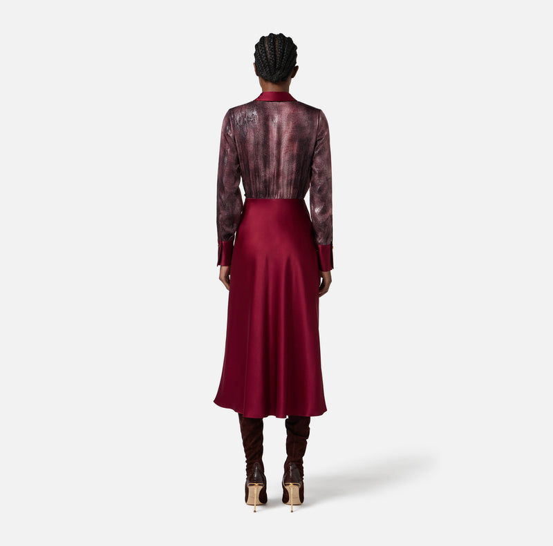 ELISABETTA FRANCHI DRESS SATIN DRESS
