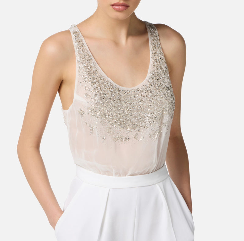 ELISABETTA FRANCHI JUMPSUIT WITH CRYSTALS