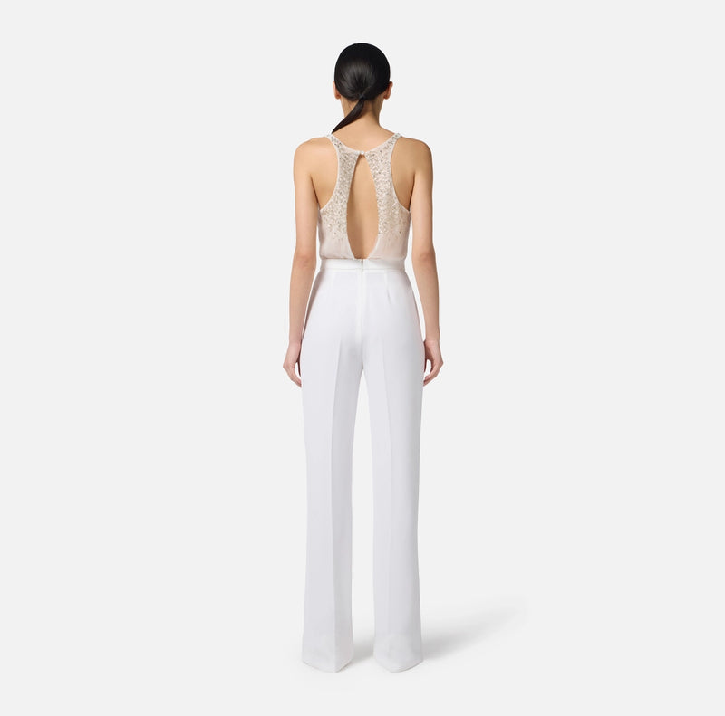ELISABETTA FRANCHI JUMPSUIT WITH CRYSTALS