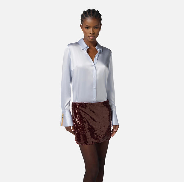 ELISABETTA FRANCHI DRESS WITH SATIN SHIRT