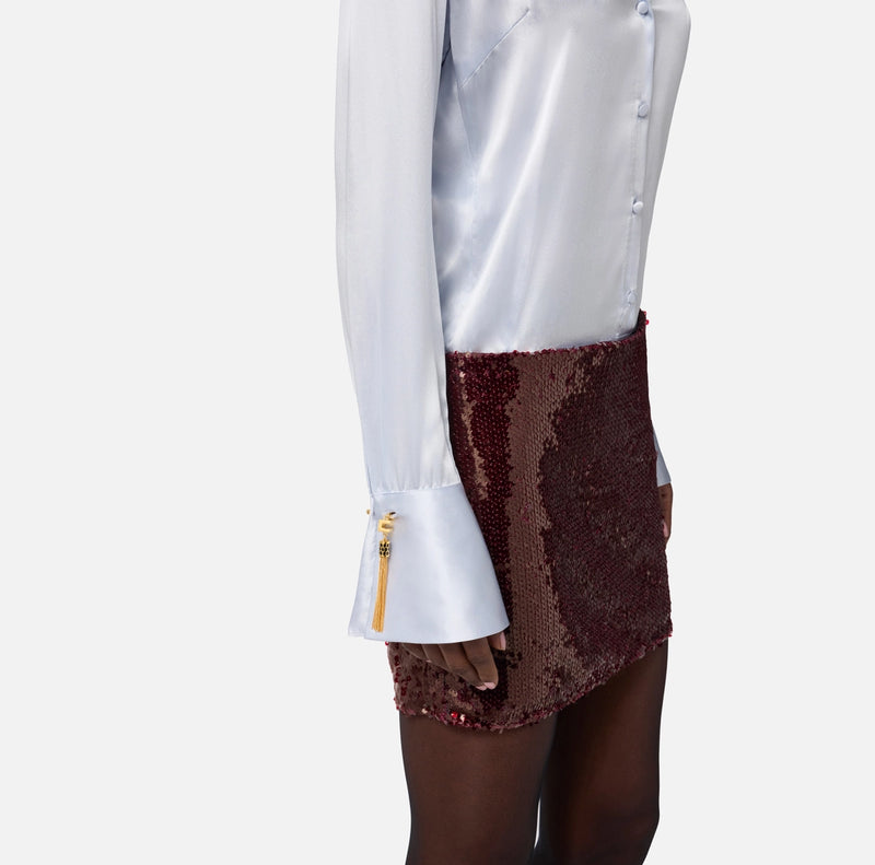 ELISABETTA FRANCHI DRESS WITH SATIN SHIRT