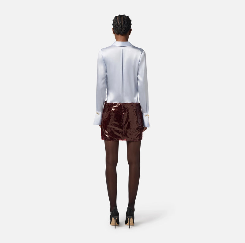 ELISABETTA FRANCHI DRESS WITH SATIN SHIRT
