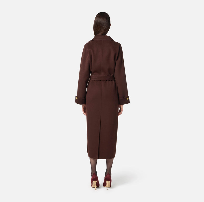 ELISABETTA FRANCHI COAT IN DOUBLE WOOL